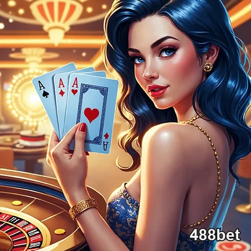 Imagem de um cassino no site 488bet, destaque para jogos de azar e apostas